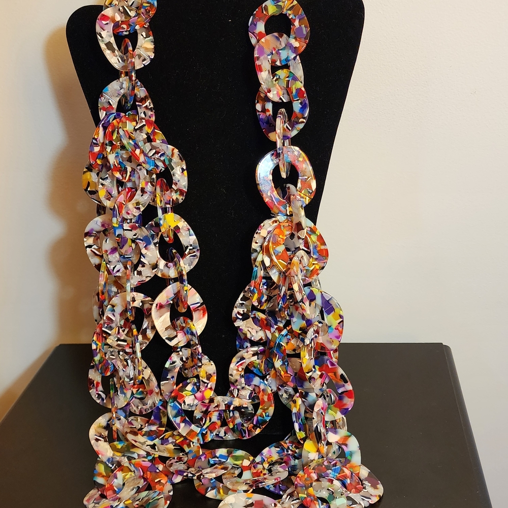 Zaria Confetti Necklace, by Sassy Jones.